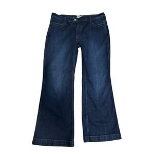 Levis Jeans Womens 16M Y2K Mid Rise Wide Leg Dark Wash Flap Pockets 35x28